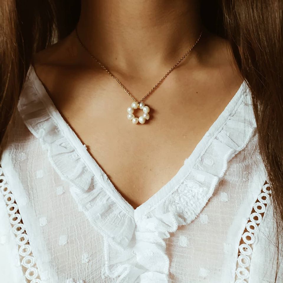 Pic Colars Colar Pearl Circle – What Goes Around